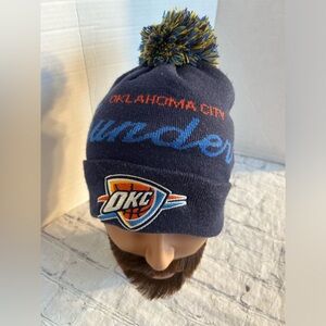 MITCHELL & NESS NBA (2013) OKLAHOMA CITY THUNDER STRING POM MEN’S BEANIE O/S